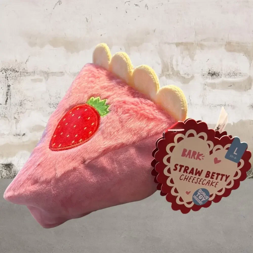 Bark Straw Betty Cheesecake Slice Dog Toy Hidden Toy NWT